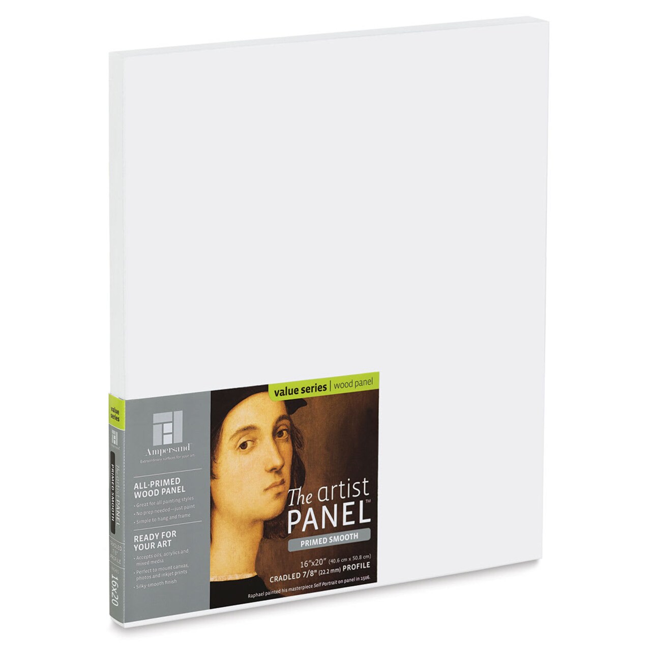 Ampersand Value Series Artist Panel - Smooth, 16" x 20", 7/8" Cradle